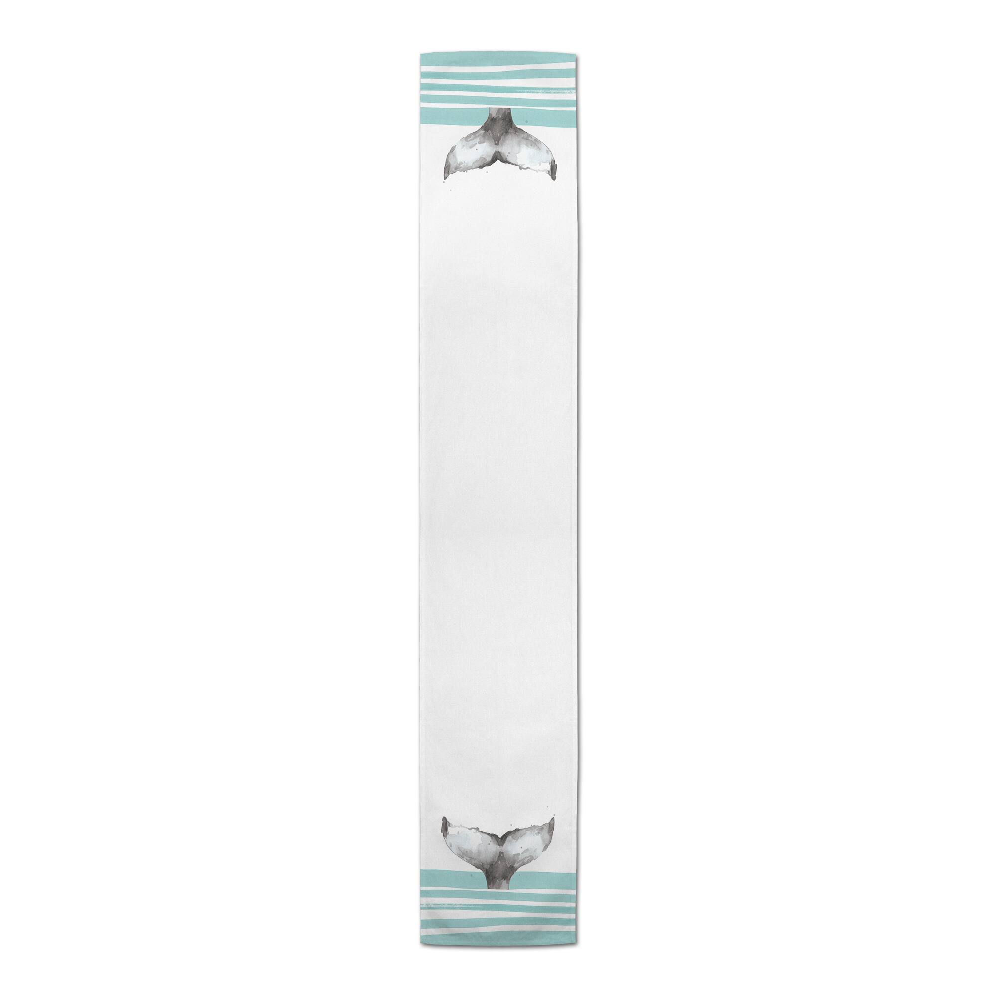 Whale Tale With Stripes Indoor/Outdoor Table Runner